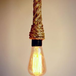 TwineKnot Fixture Sleeve – Rustic Cord Wrap for Pendant & Ceiling Lights